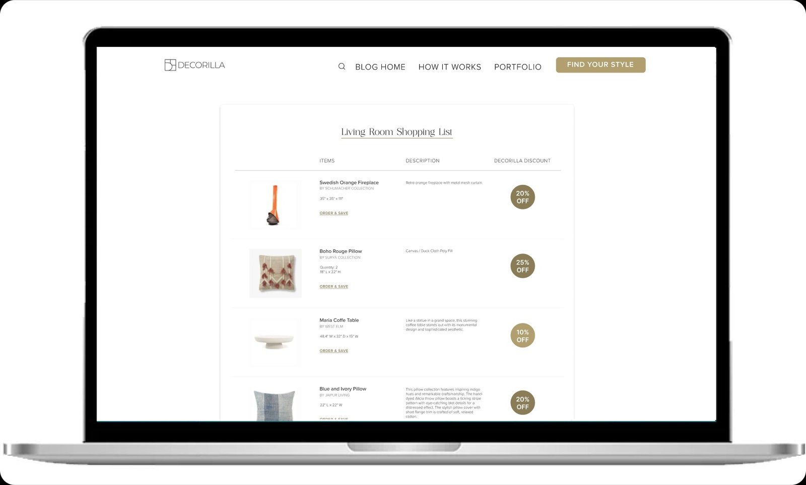Order and track your items				